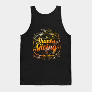 Orange Ornament Pumpkin Thanksgiving Tank Top